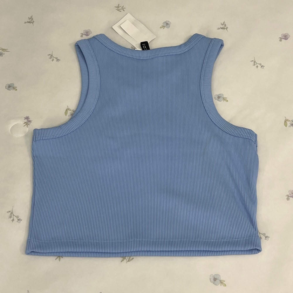 BRAND NEW - H&M Blue Fitted Crop Tank